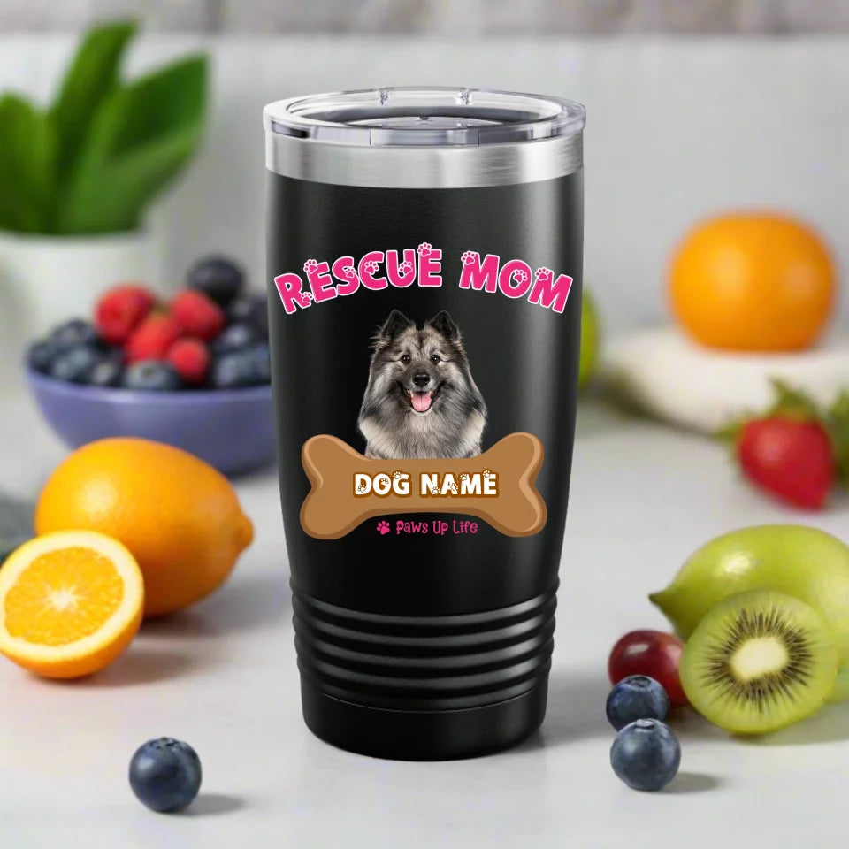 Rescue Dog Mom Tumbler | Personalized Dog Lover Adoption Gift