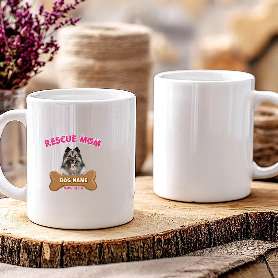 Rescue Dog Mom Coffee Mug | Personalized Dog Lover Adoption Gift