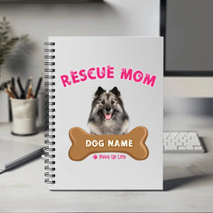 Rescue Dog Mom Notebook | Personalized Dog Lover Adoption Gift