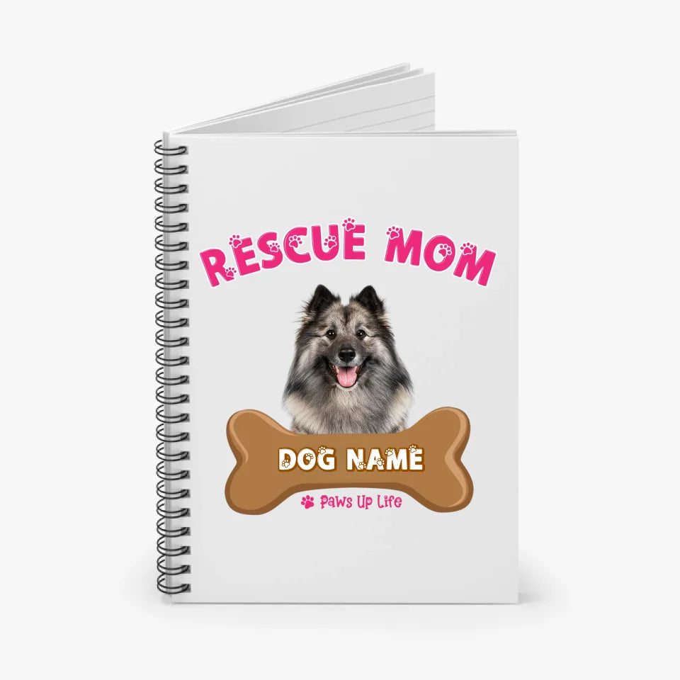 Rescue Dog Mom Notebook | Personalized Dog Lover Adoption Gift