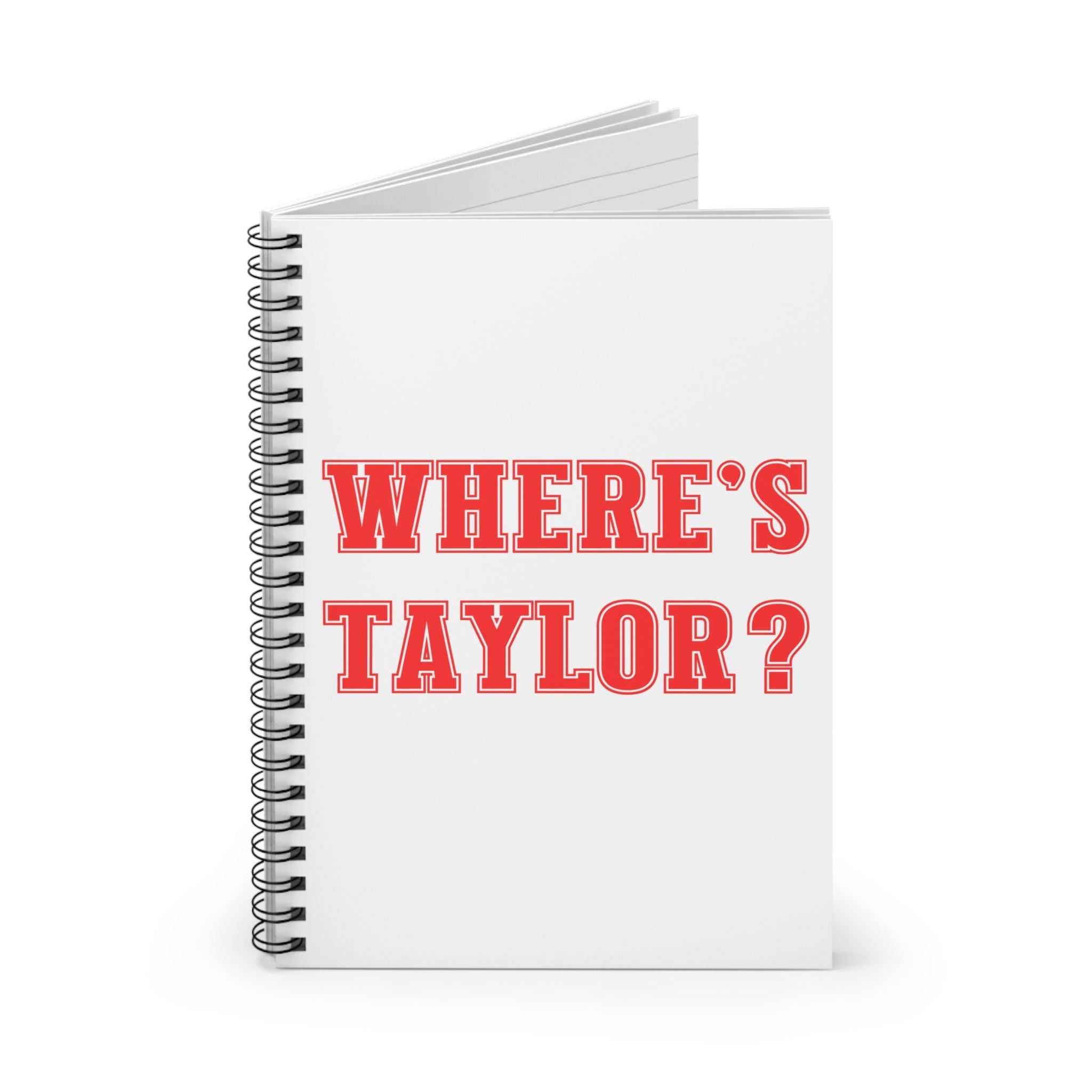 Where's Taylor Football Spiral Notebook for Office and Home - Ruled Line | Paws Up Life, LLC