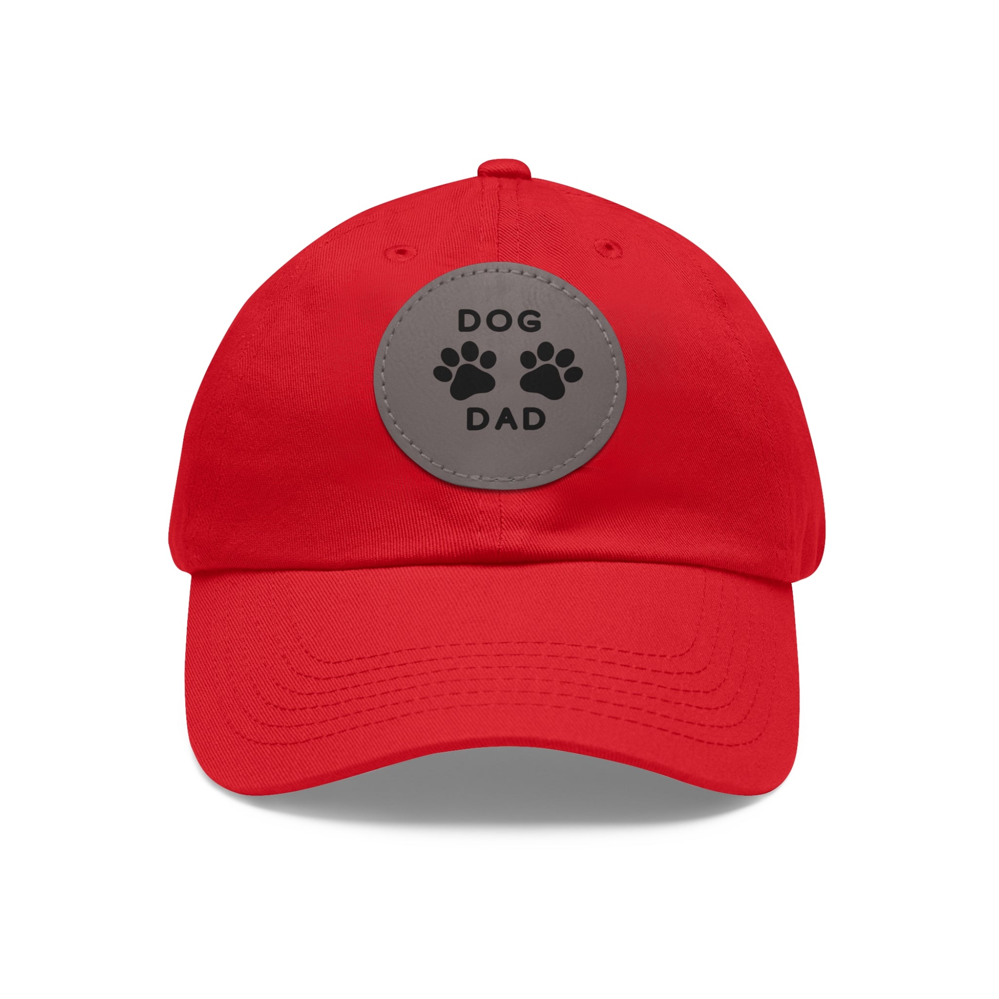 Dog Dad Baseball Hat: Show Your Love for Your Pup in Style - Dad Hat with Leather Patch (Round)