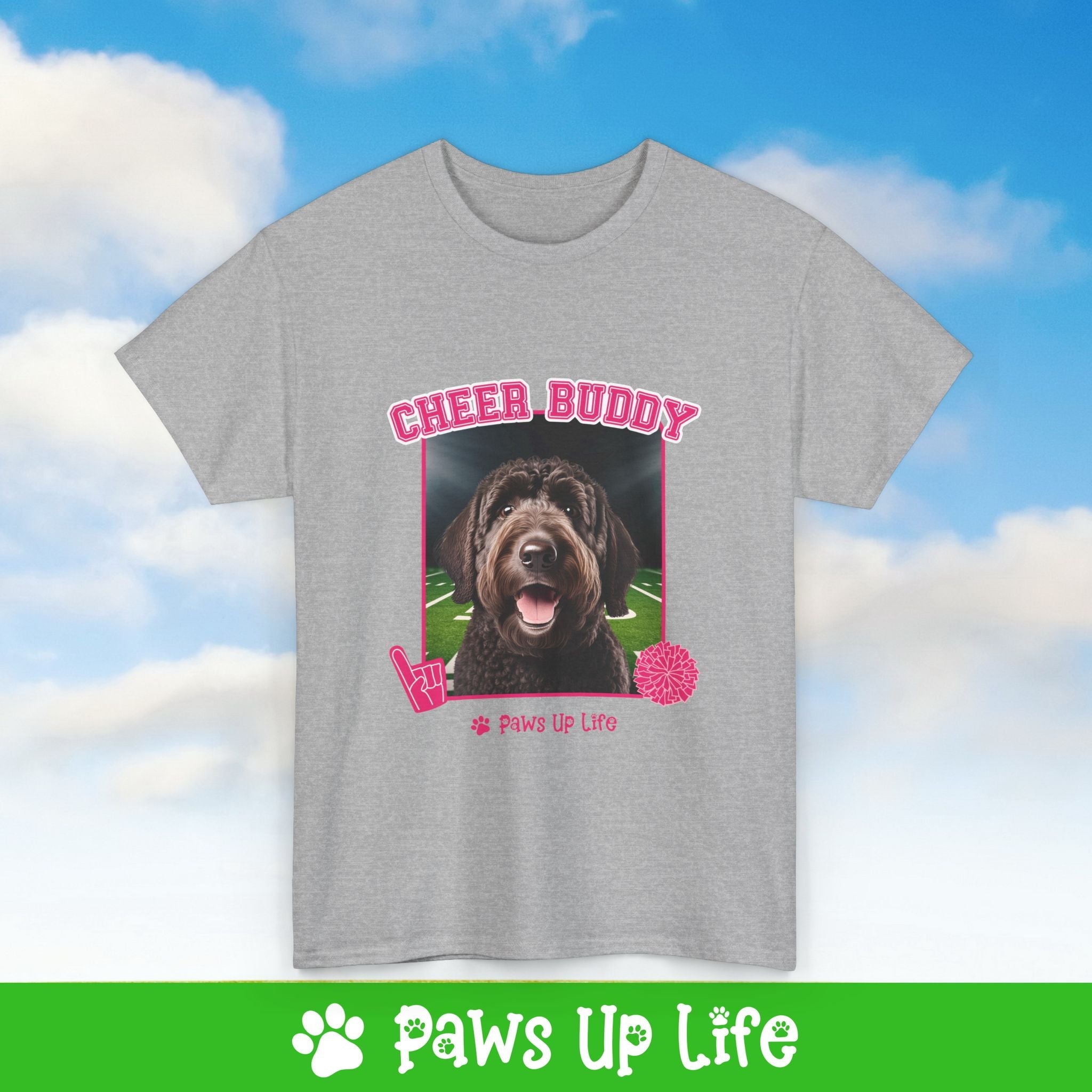 Labradoodle Football Cheer Buddy Cheerleading Dog Tee, Shirt, Unisex Pet Lover Gift, Dog Mom Dad Tshirt, Animal Rescue Advocate, Cute Puppy Graphic Top Classic Collar | Paws Up Life, LLC