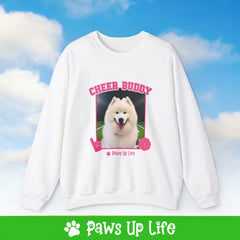 Samoyed Football Cheer Buddy Cheerleading Dog Crewneck Sweatshirt, Unisex Gift for Animal Lovers, Dog Mom Dad Sweatshirt, Cute Dog Lover Apparel, Fun Pet | Paws Up Life, LLC