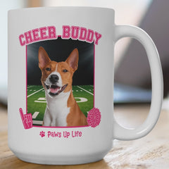 Basenji Cheer Buddy Cheerleading Dog 15oz Large Coffee Mug Ceramic Drinkware Tea Washable