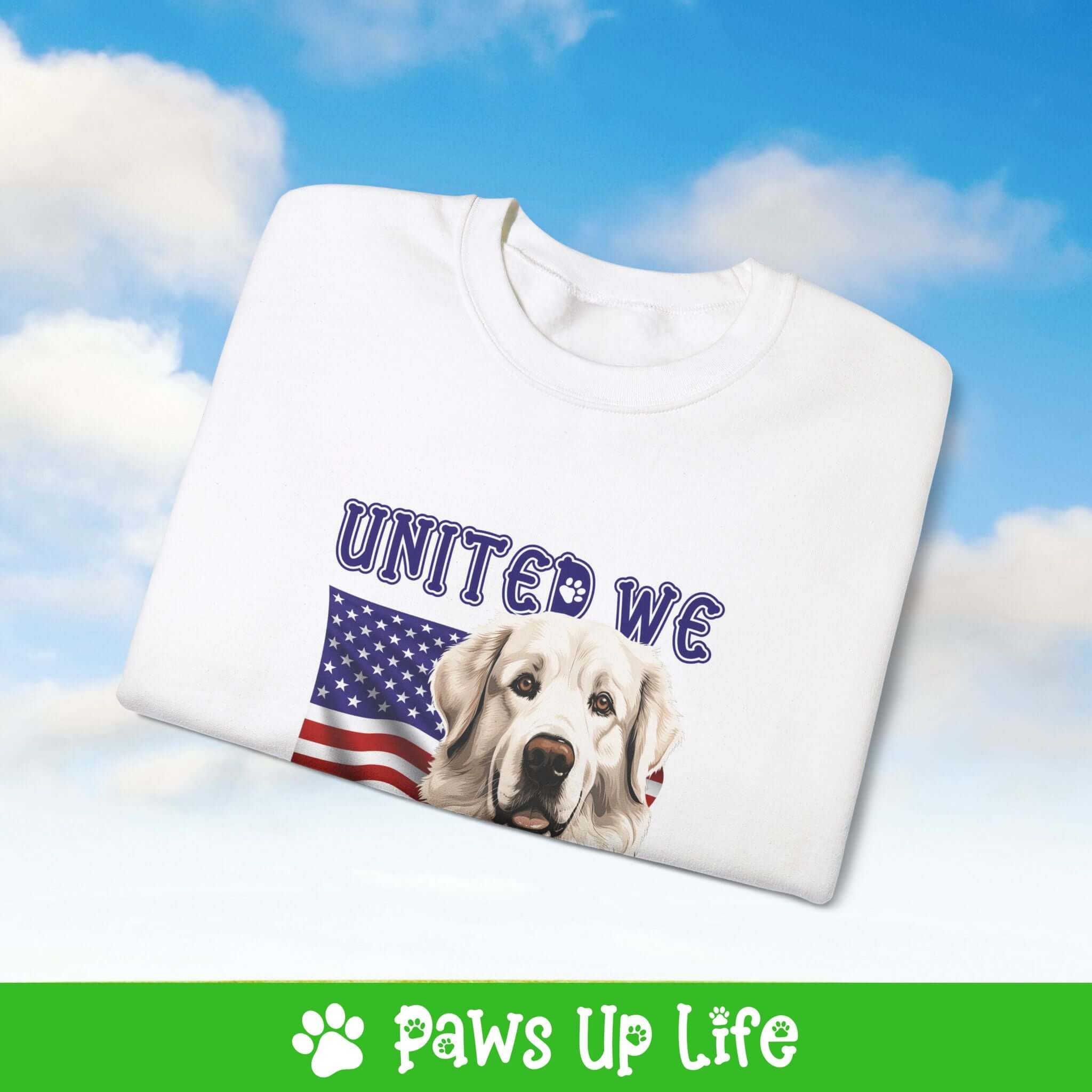 Great Pyrenees Dog United We Love Dog Crewneck Sweatshirt, Unisex Gift for Animal Lovers, Dog Mom Dad Sweatshirt, Cute Dog Lover Apparel, Fun Pet | Paws Up Life, LLC