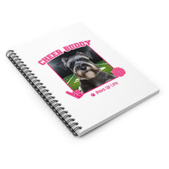 Miniature Schnauzer Football Cheer Buddy Cheerleading Dog Spiral Notebook for Office and Home - Ruled Line | Paws Up Life, LLC