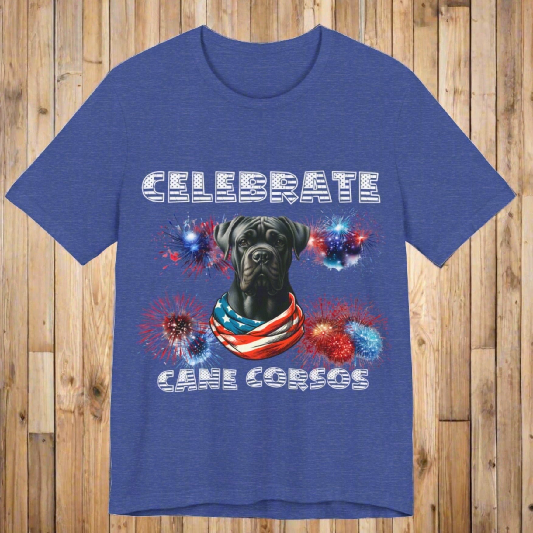 Celebrate Cane Corso Dog Patriotic Unisex Jersey Short Sleeve Tee Bella Canvas 3001