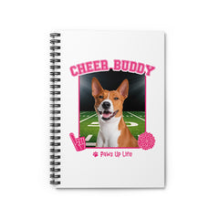 Basenji Cheer Buddy Cheerleading Dog Spiral Notebook for Office and Home - Ruled Line | Paws Up Life, LLC