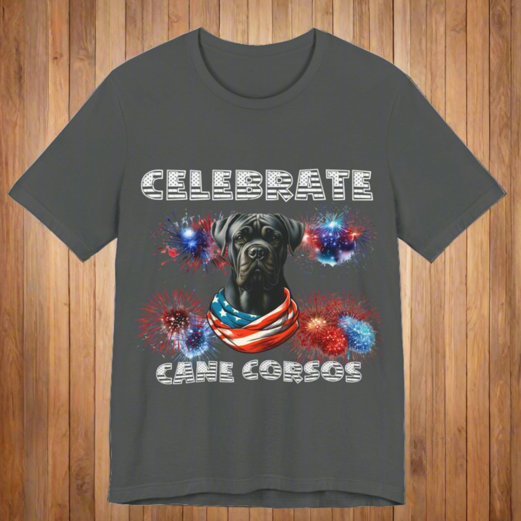 Celebrate Cane Corso Dog Patriotic Unisex Jersey Short Sleeve Tee Bella Canvas 3001