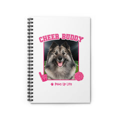 Keeshond Football Cheer Buddy Cheerleading Dog Spiral Notebook for Office and Home - Ruled Line | Paws Up Life, LLC