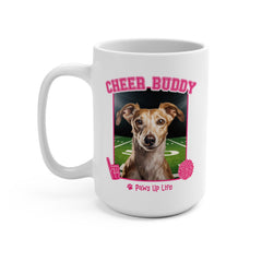 Whippet Football Cheer Buddy Cheerleading Dog 15oz Large Coffee Mug Ceramic Drinkware Tea Washable | Paws Up Life, LLC