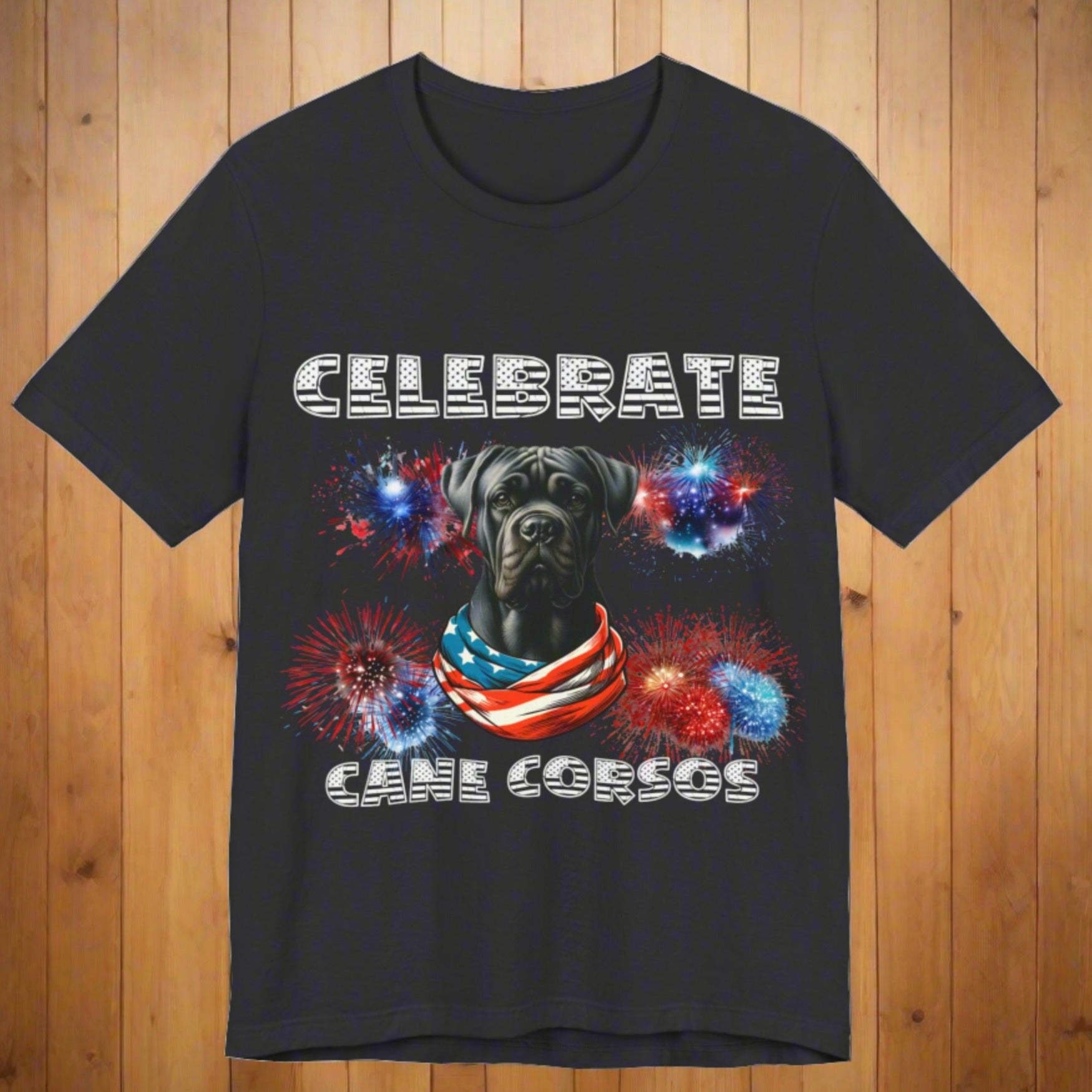 Celebrate Cane Corso Dog Patriotic Unisex Jersey Short Sleeve Tee Bella Canvas 3001