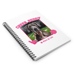 Great Dane Football Cheer Buddy Cheerleading Dog Spiral Notebook for Office and Home - Ruled Line | Paws Up Life, LLC