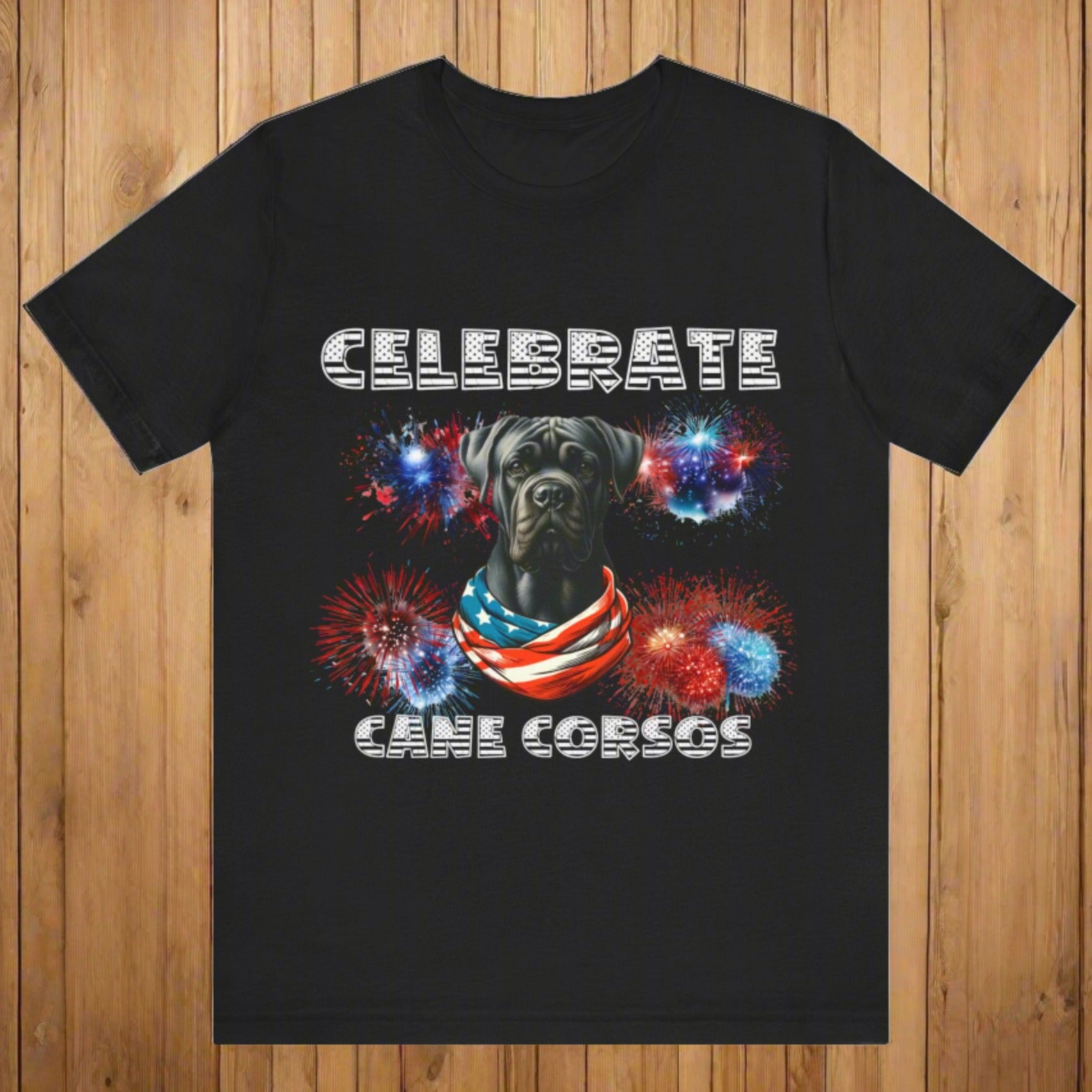 Celebrate Cane Corso Dog Patriotic Unisex Jersey Short Sleeve Tee Bella Canvas 3001