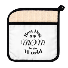 Best Dog Mom in the World Pot Holder: Cute Kitchen Accessory for Pet-Loving Homes - Pot Holder with Pocket