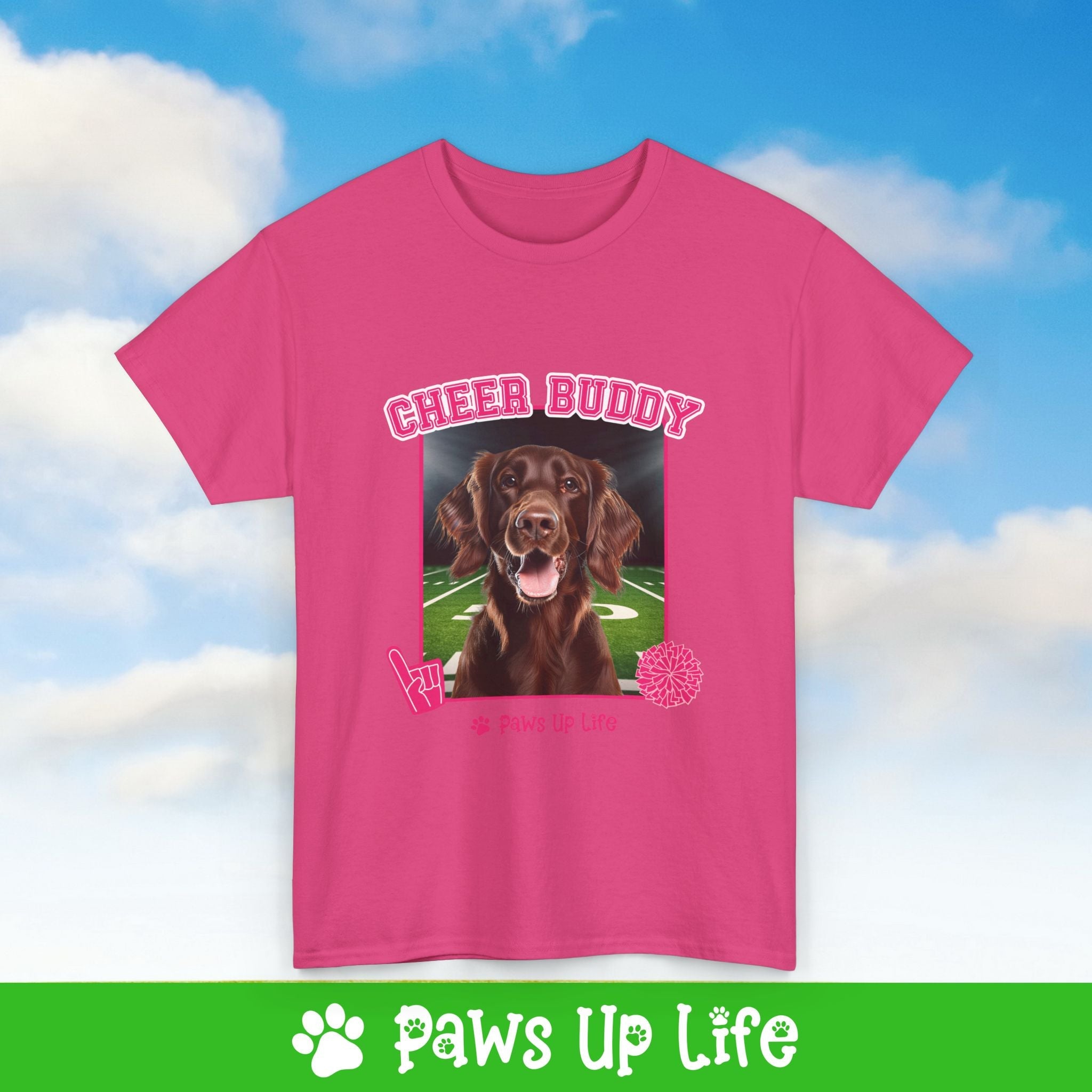 Irish Setter Football Cheer Buddy Cheerleading Dog Tee, Shirt, Unisex Pet Lover Gift, Dog Mom Dad Tshirt, Animal Rescue Advocate, Cute Puppy Graphic Top Classic Collar | Paws Up Life, LLC