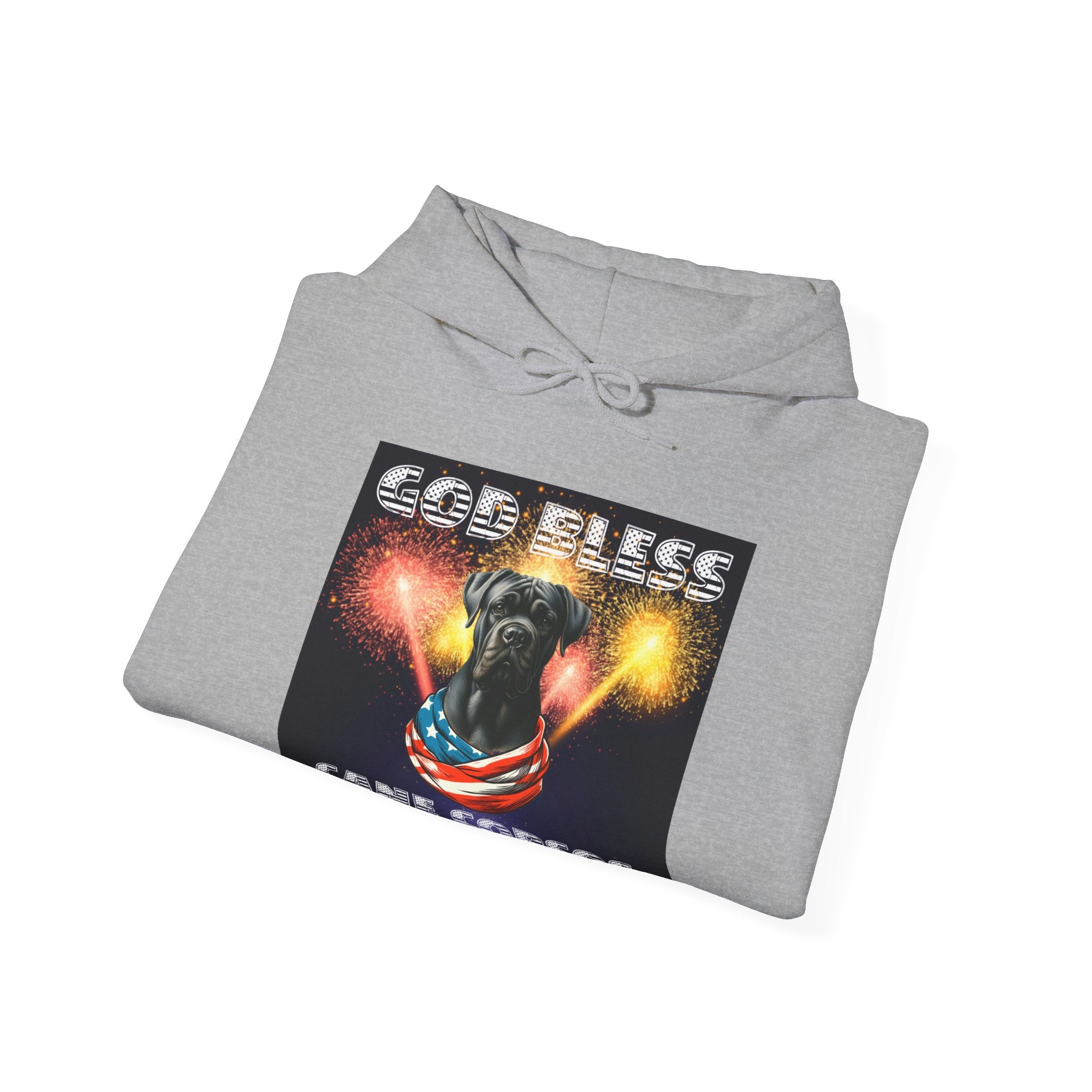 God Bless Cane Corso Patriotic Unisex Sweatshirt Heavy Blend™ Hooded