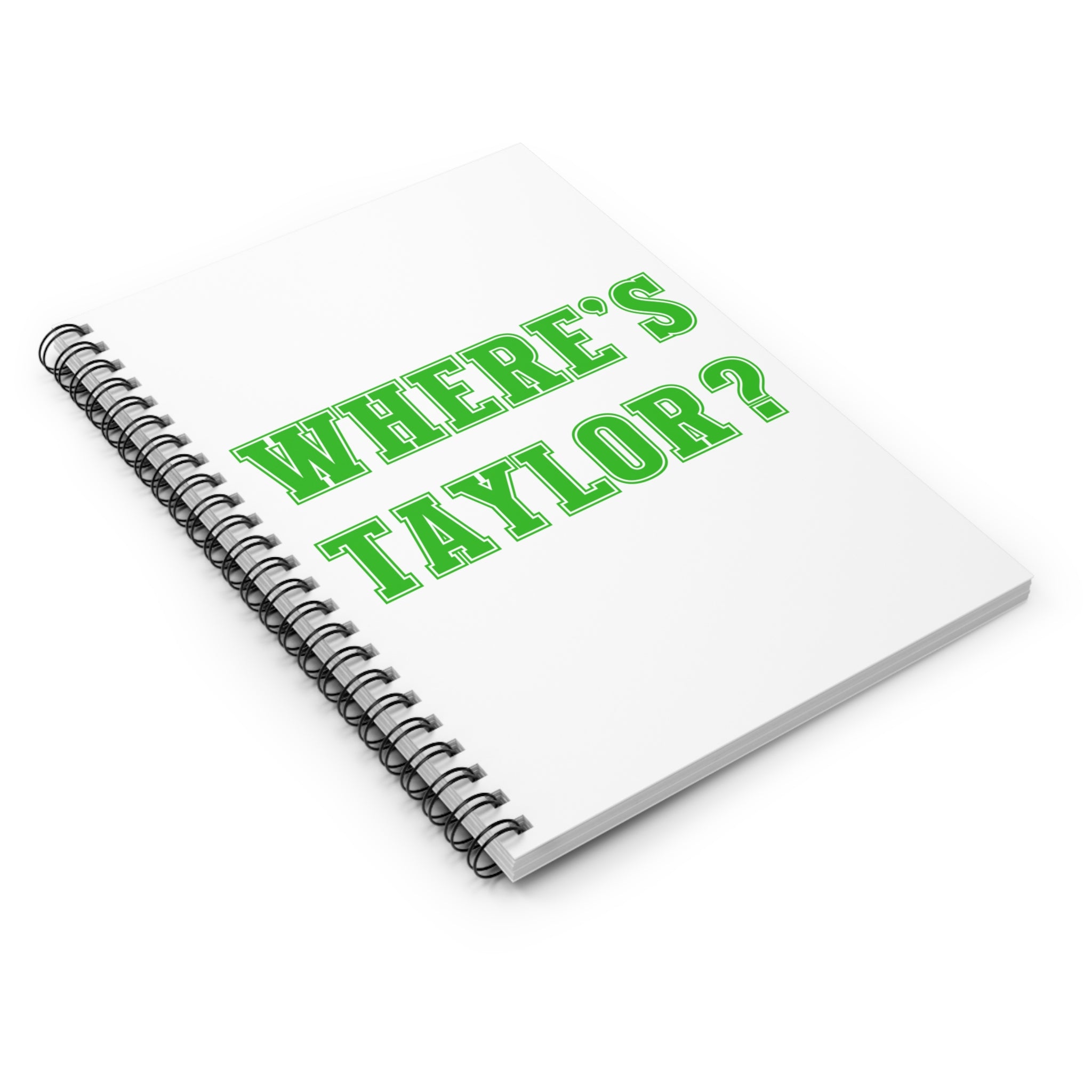 Where's Taylor Football Spiral Notebook for Office and Home - Ruled Line | Paws Up Life, LLC