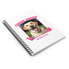 Labrador Retriever Yellow Lab Football Cheer Buddy Cheerleading Dog Spiral Notebook for Office and Home - Ruled Line | Paws Up Life, LLC