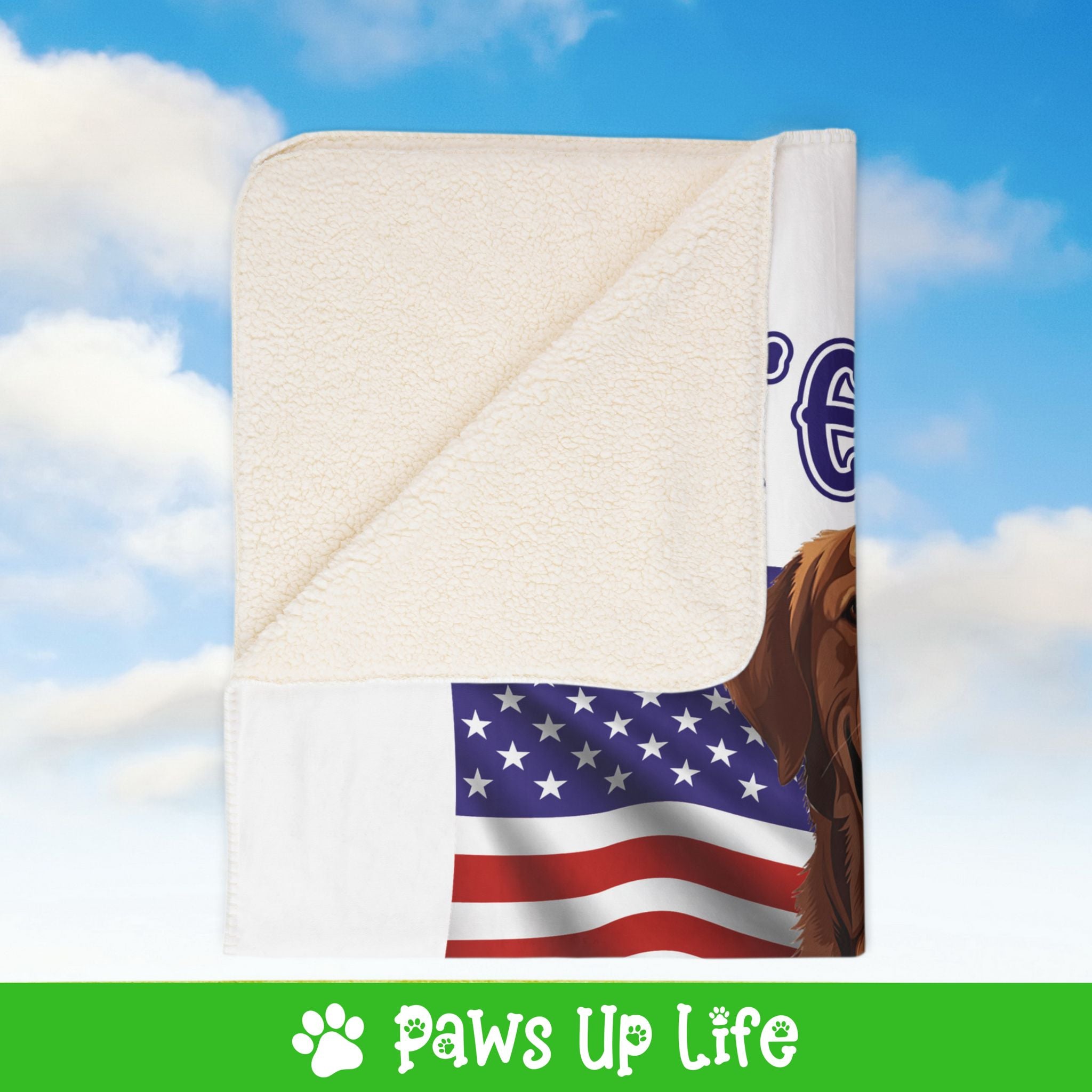 Golden Retriever Dog United We Love Fleece Sherpa Blanket - Perfect for Snuggling and Cozy Napping | Paws Up Life, LLC