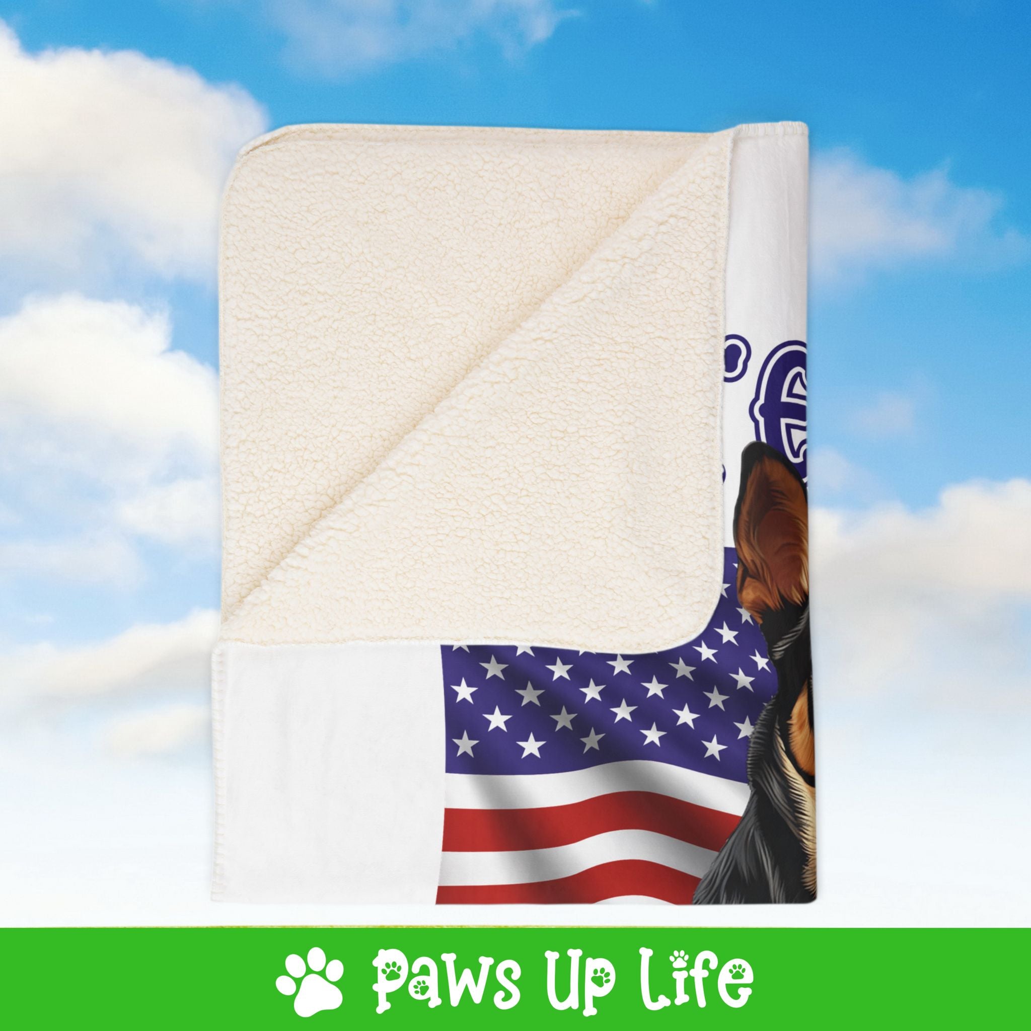 Australian Kelpie Dog United We Love Fleece Sherpa Blanket - Perfect for Snuggling and Cozy Napping | Paws Up Life, LLC