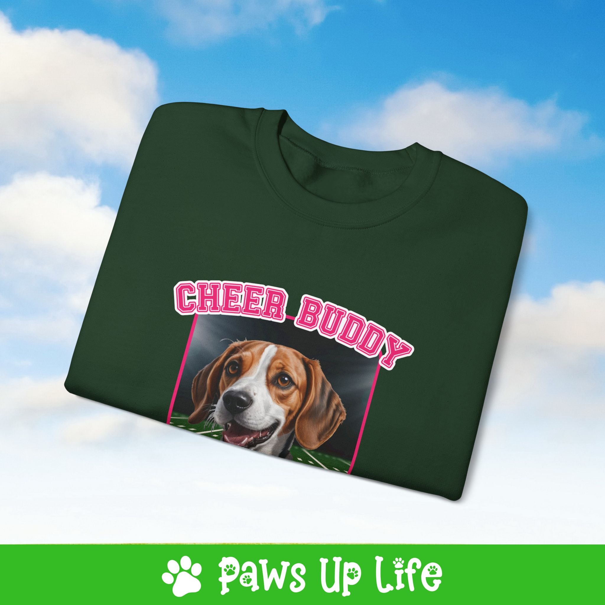 Bernese Mountain Dog Football Cheer Buddy Cheerleading Dog Crewneck Sweatshirt, Unisex Gift for Animal Lovers, Dog Mom Dad Sweatshirt, Cute Dog Lover Apparel, Fun Pet