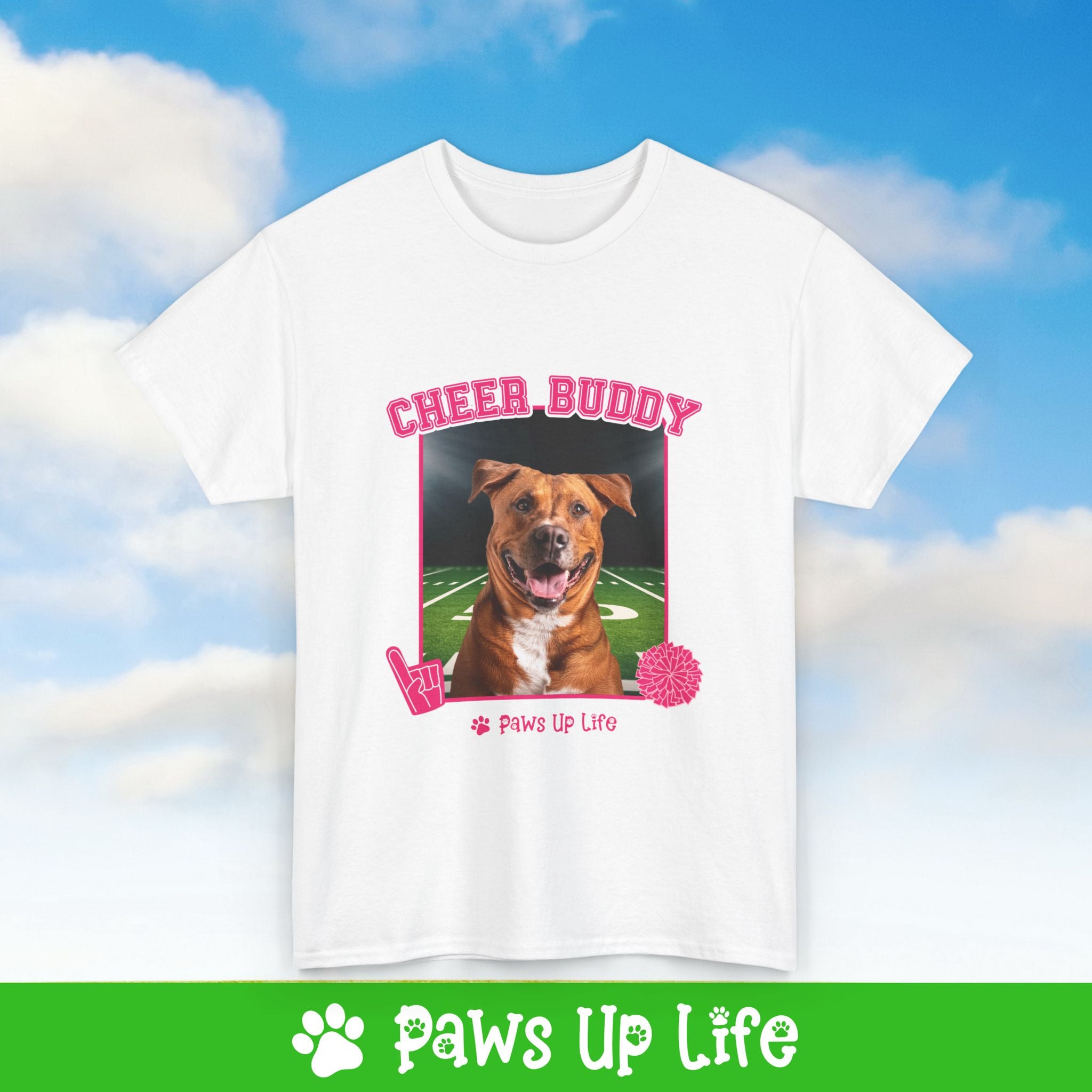 Beauceron Cheer Buddy Cheerleading Dog Tee, Shirt, Unisex Pet Lover Gift, Dog Mom Dad Tshirt, Animal Rescue Advocate, Cute Puppy Graphic Top Classic Collar | Paws Up Life, LLC