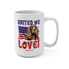 English Cocker Spaniel Dog United We Love 15oz Large Coffee Mug Ceramic Drinkware Tea Washable | Paws Up Life, LLC