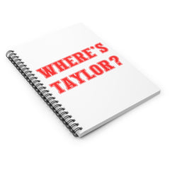 Where's Taylor Football Spiral Notebook for Office and Home - Ruled Line | Paws Up Life, LLC