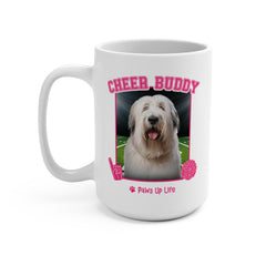 Briard Football Cheer Buddy Cheerleading Dog 15oz Large Coffee Mug Ceramic Drinkware Tea Washable | Paws Up Life, LLC