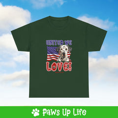 Dalmatian Dog United We Love Dog Tee, Shirt, Unisex Pet Lover Gift, Dog Mom Dad Tshirt, Animal Rescue Advocate, Cute Puppy Graphic Top Classic Collar | Paws Up Life, LLC