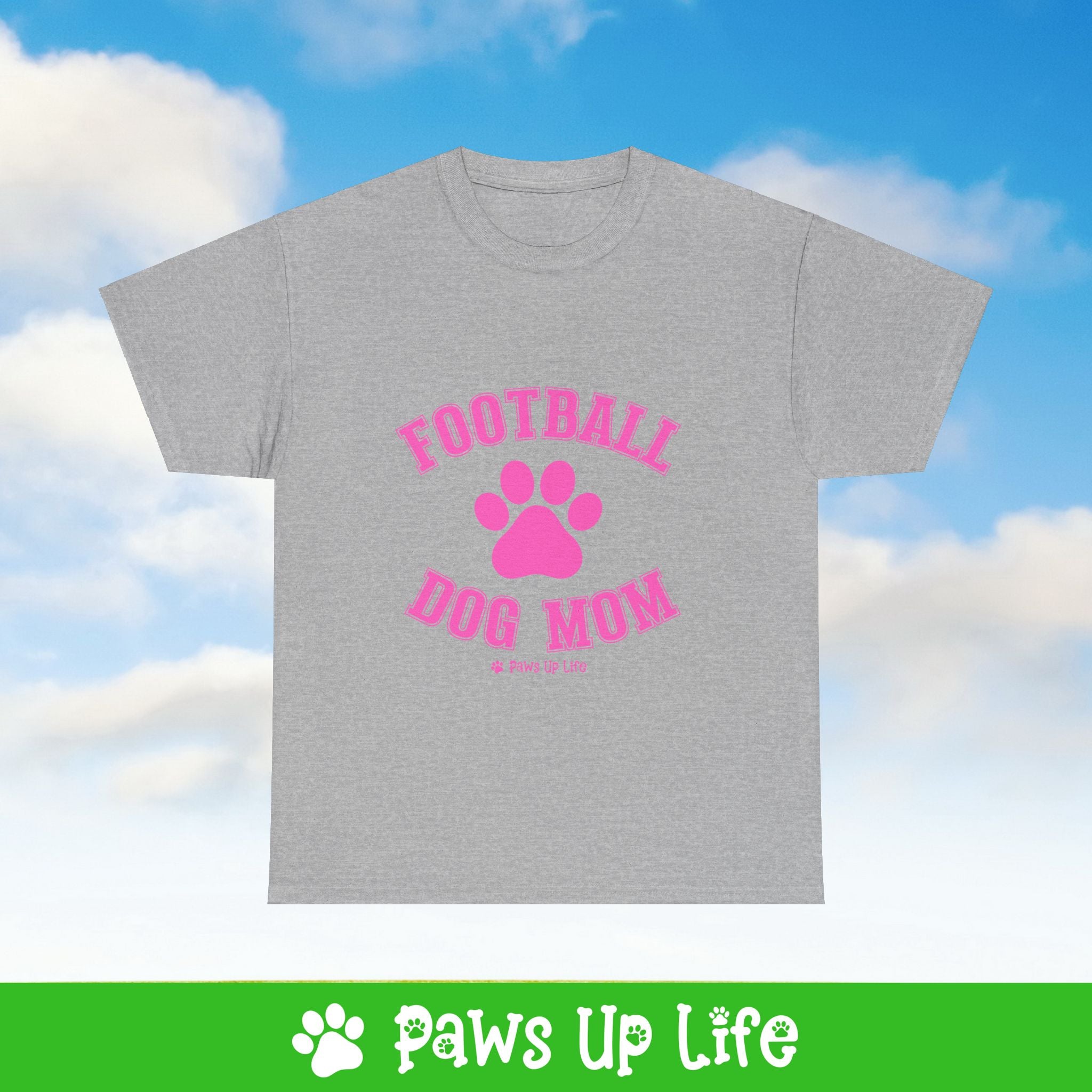 Football Dog Mom Tee, Shirt, Unisex Pet Lover Gift, Dog Mom Dad Tshirt, Animal Rescue Advocate, Cute Puppy Graphic Top Classic Collar | Paws Up Life, LLC