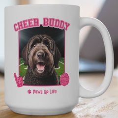 Labradoodle Football Cheer Buddy Cheerleading Dog 15oz Large Coffee Mug Ceramic Drinkware Tea Washable