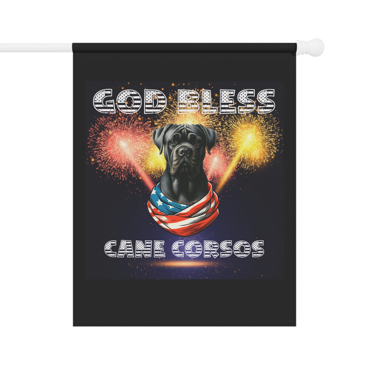 God Bless Cane Corso Patriotic Garden & House Banner