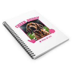 Bloodhound Football Cheer Buddy Cheerleading Dog Spiral Notebook for Office and Home - Ruled Line | Paws Up Life, LLC