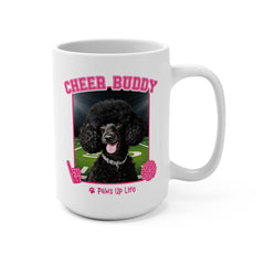 Black Poodle Football Cheer Buddy Cheerleading Dog 15oz Large Coffee Mug Ceramic Drinkware Tea Washable | Paws Up Life, LLC