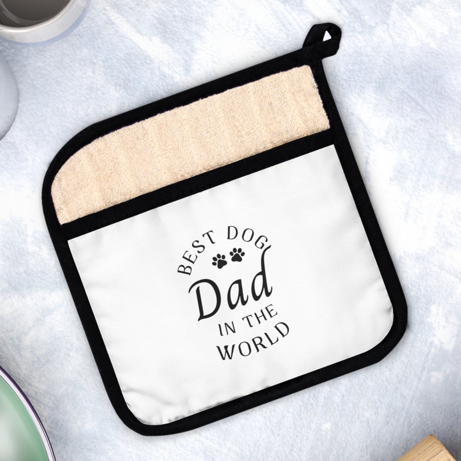 Best Dog Dad Pot Holder: A Must-Have Kitchen Essential for Pet-Loving Dads - Pot Holder with Pocket