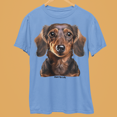 Dachshund Brown Long Haired Gilden Unisex Ultra Cotton Short Sleeve T Shirt By Paws Up Life