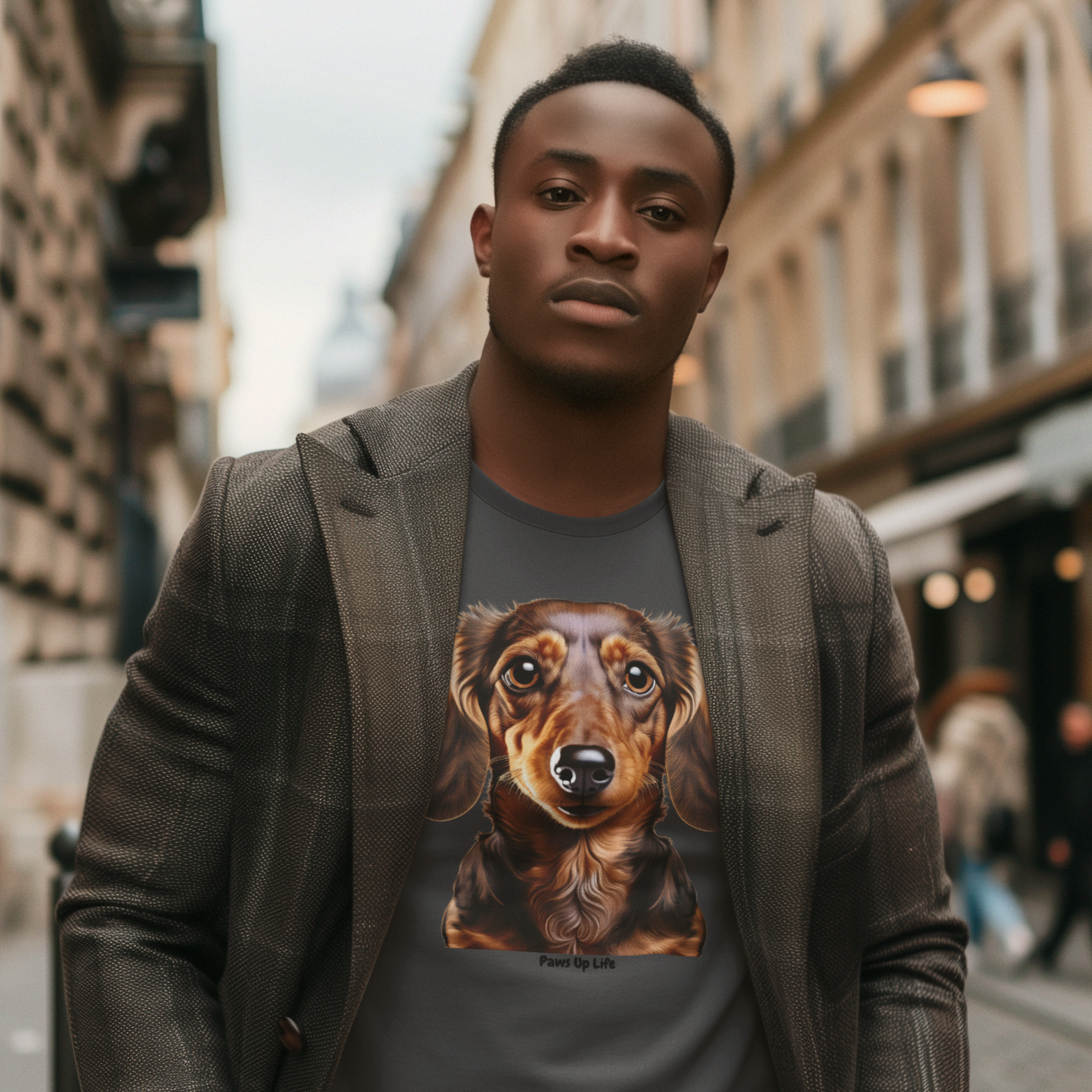 Dachshund Brown Long Haired Gilden Unisex Ultra Cotton Short Sleeve T Shirt By Paws Up Life