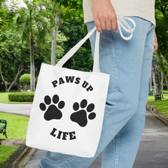 Paws Up Life Logo Tote Bag: Carry Your Love for Pets Everywhere