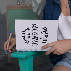 Best Dog Mom In The World Spiral Notebook: Perfect Gift for Pet-Loving Writers and Planners Spiral Notebook - Ruled Line