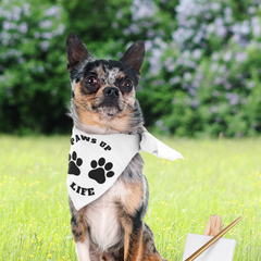 Pet Bandana Collar| Paws Up Life Logo| Gift For Him| Gift For Her| Dog Gift| New Pet Owner| New Puppy| Pet Adoption|