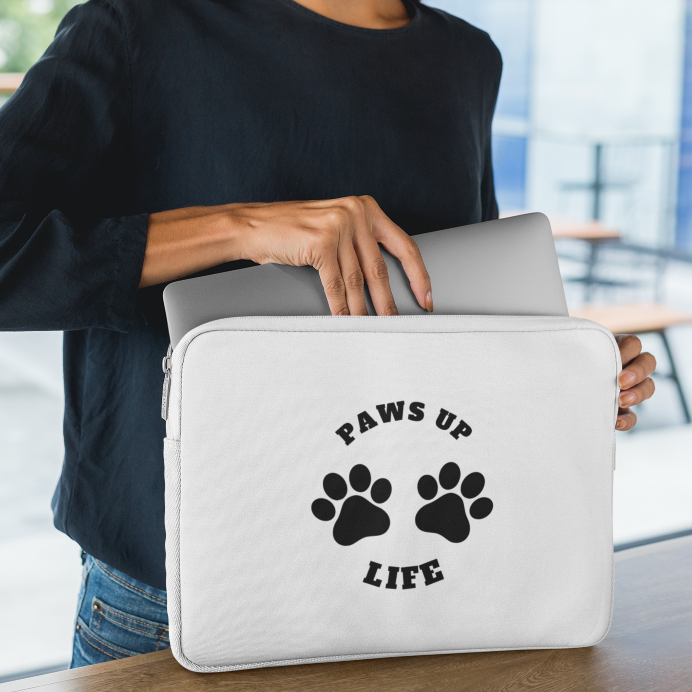 Laptop Sleeve By Paws Up Life| Gift For Dog Mom Or Dad| Gift For Adults And Kids|Gift For Her|Gift For Him|Birthday|Mother's Day|Father's Day|Christmas|New Pet Owner