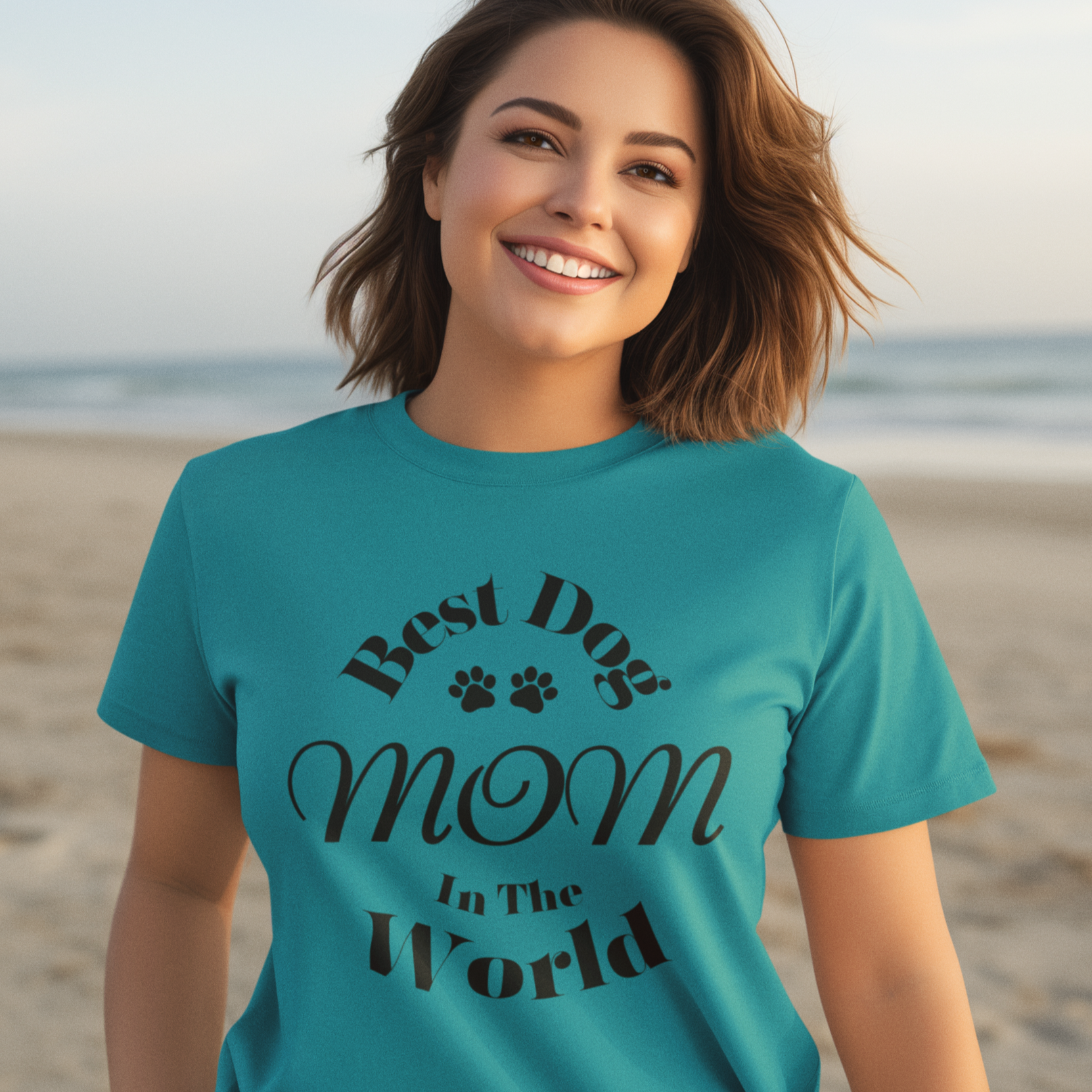 Best Dog Mom In The World T-Shirt: Perfect Gift for Pet Lovers | Comfortable Tee for Proud Fur Moms Unisex Heavy Cotton Tee