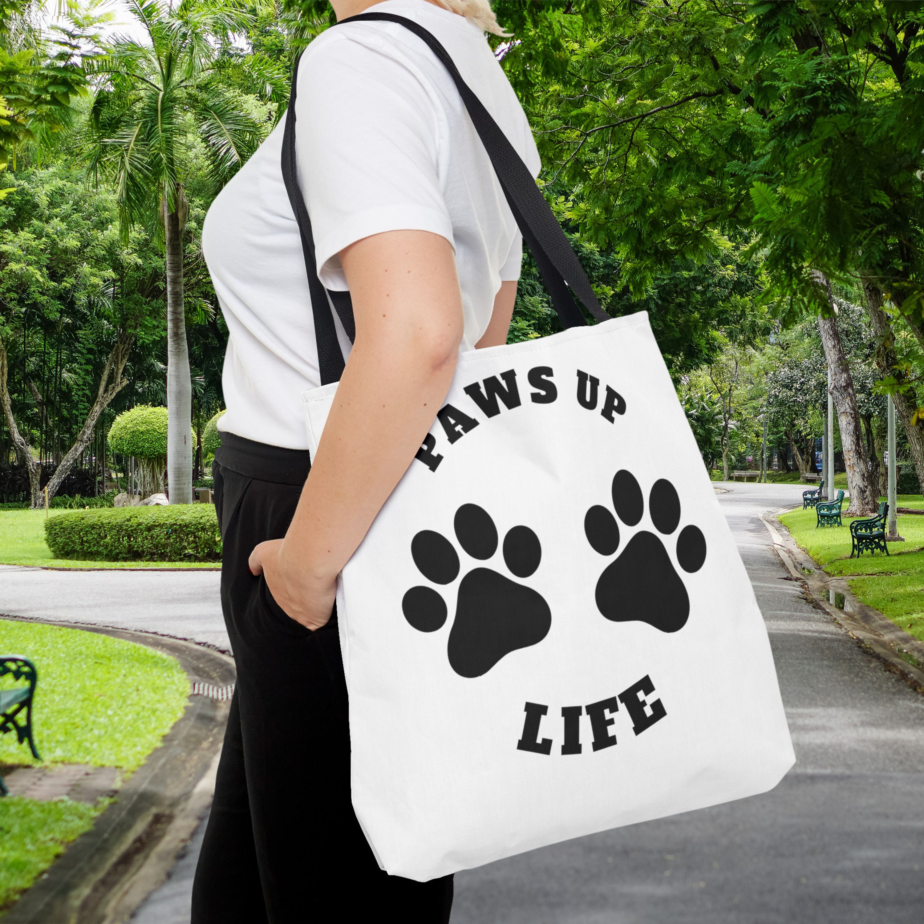 Paws Up Life Logo Tote Bag: Carry Your Love for Pets Everywhere