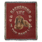 Dachshund Heirloom Red Blanket: Premium Quality Wiener Dog Throw, Gift For Her, Gift For Him, Birthday, Mother's Day, Father's Day, Christmas