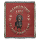 Dachshund Heirloom Red Blanket: Premium Quality Wiener Dog Throw, Gift For Her, Gift For Him, Birthday, Mother's Day, Father's Day, Christmas