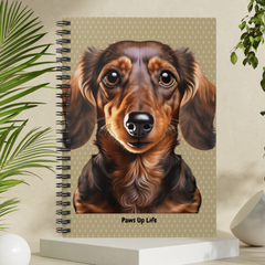 Dachshund Spiral Notebook for Dog Lovers and Dog Moms 8" x 6"